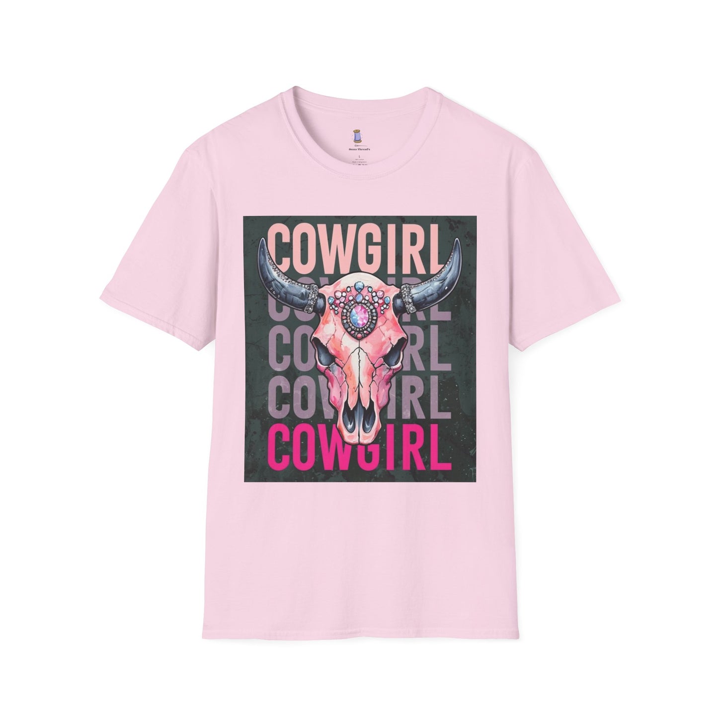 Cowgirl Skull Graphic T-Shirt, Western Fashion Tee, Unisex Cowboy Shirt, Boho Style Wear, Gift for Cowgirls, Casual Outing Top
