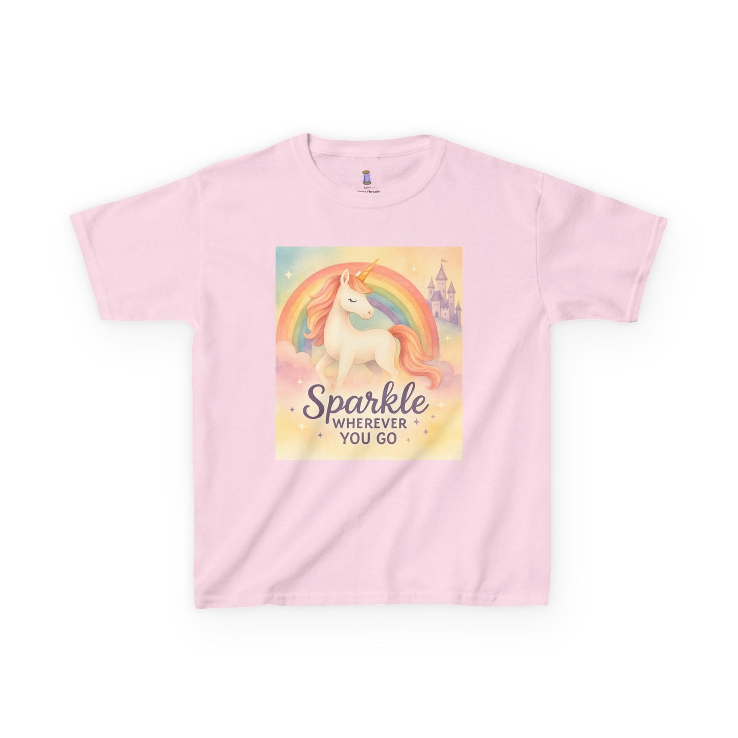 Kids Tee sprinkle where ever you go unicorn in the clouds