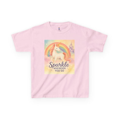 Kids Tee sprinkle where ever you go unicorn in the clouds