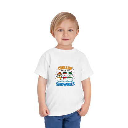 Chillin' with My Snowmies Toddler Christmas Tee