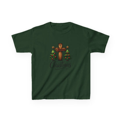 Jesus & Christmas Dino Tee - Christian Kids Christmas Shirt