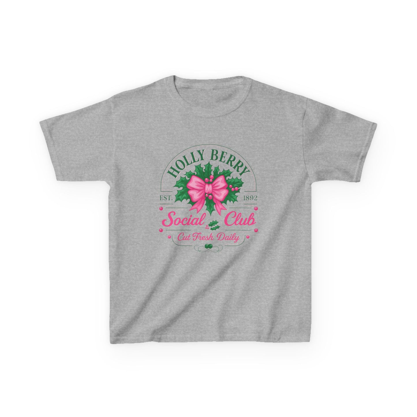 Holly Berry Social Club Dino Kids Christmas Tee