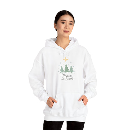 Holiday Hoodie - "Peace on Earth" Christmas Tree Pullover