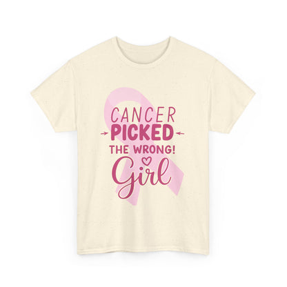 Cancer: The Wrong Picked Girl - Pink Ribbon Tee