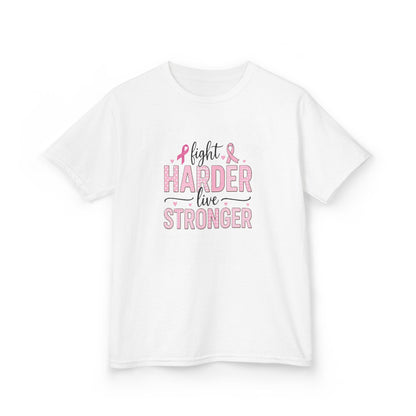 Fight HARDER Live STRONGER - Breast Cancer Awareness Tee