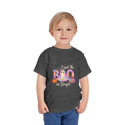 Boo-jee Halloween Toddler Tee - Pastel Rainbow