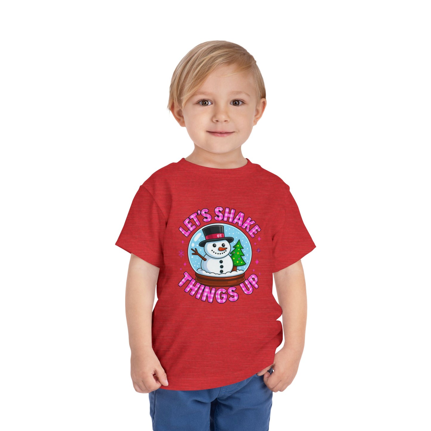 Let's Shake Things Up! Snow Globe Toddler Christmas Tee