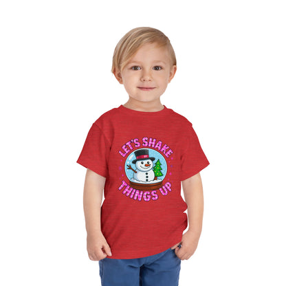 Let's Shake Things Up! Snow Globe Toddler Christmas Tee