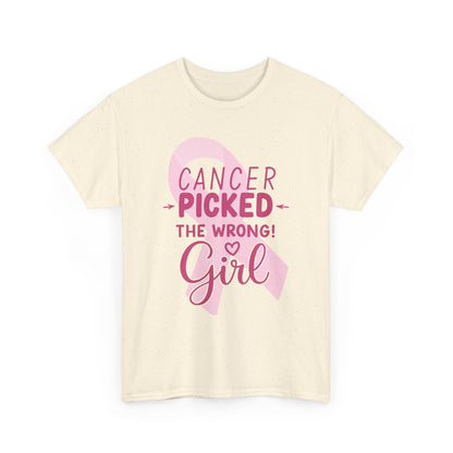 Cancer: The Wrong Picked Girl - Pink Ribbon Tee