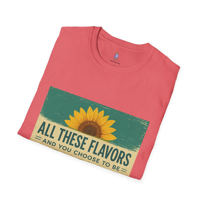 Sunflower Salty T-Shirt: Unisex Softstyle Tee for Sunshine Lovers, Casual Wear, Birthday Gift, Summer Vibes, Relaxed Style