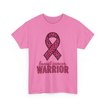 Pink Leopard Ribbon Breast Cancer Awareness Tee