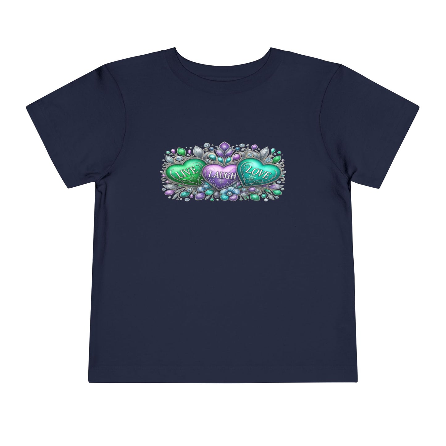 Toddler Tee Live Laugh Love Floral Design