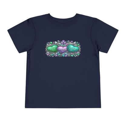 Toddler Tee Live Laugh Love Floral Design
