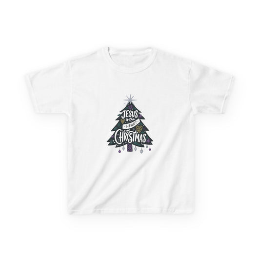 Jesus is the Heart of Christmas Tee - Dinosaur Kids Shirt