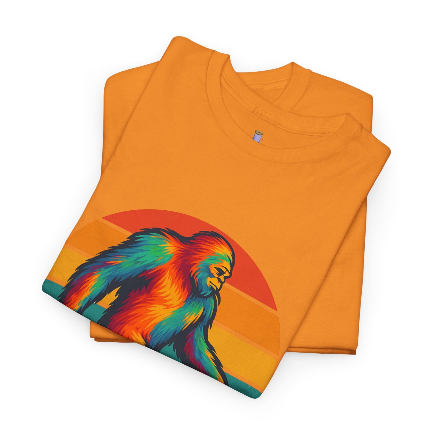 Colorful Bigfoot Unisex T-Shirt, Fun Graphic Tee for Nature Lovers, Perfect for Holidays, Festivals, Camping, Gifts