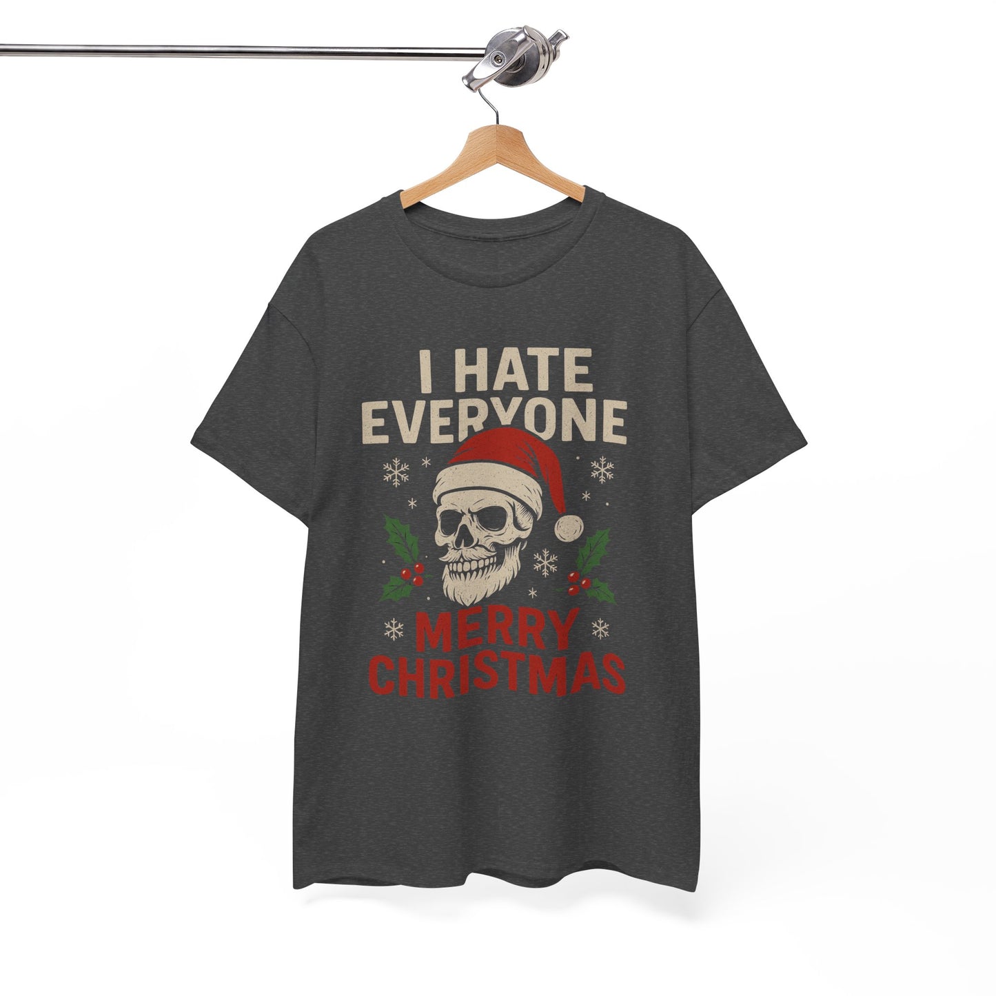 Grumpy Santa Skull Christmas Tee