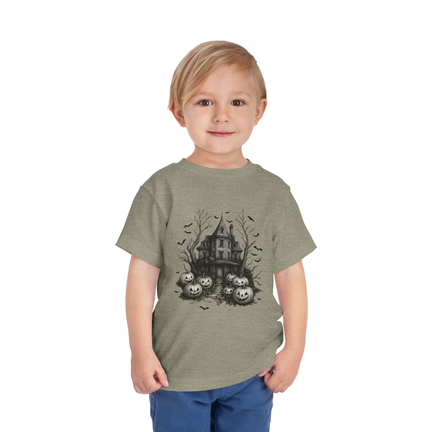 Spooky Halloween House Toddler Christmas Tee