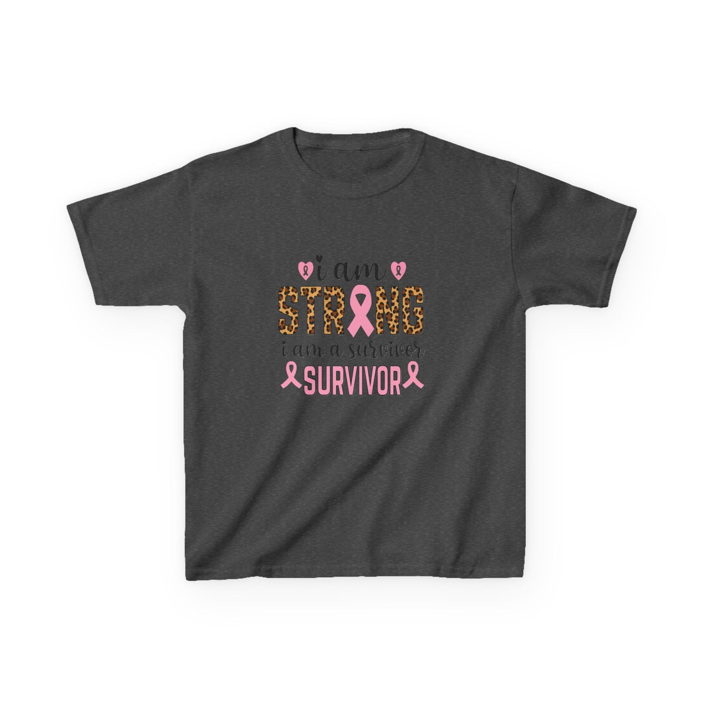 Breast Cancer Awareness Dinosaur Tee - I Am Strong Survivor
