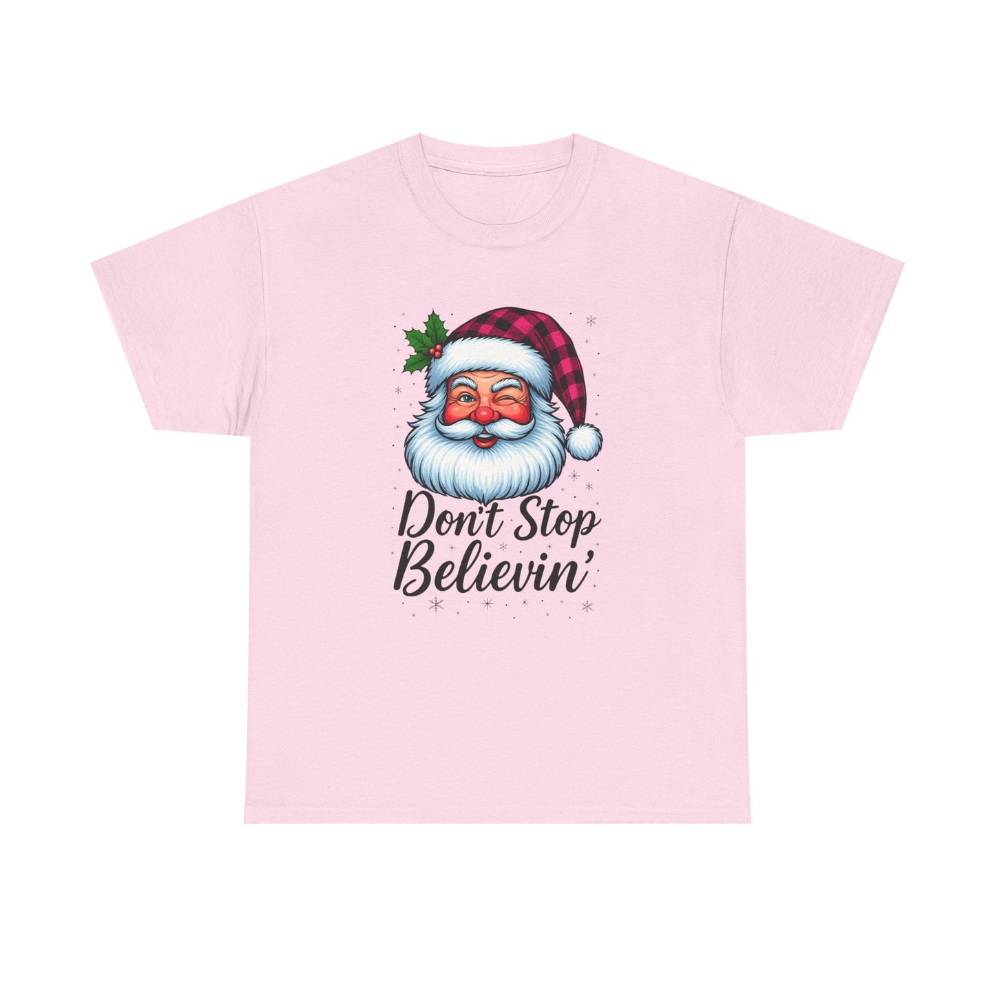 Santa Believin' Pink Holiday Tee