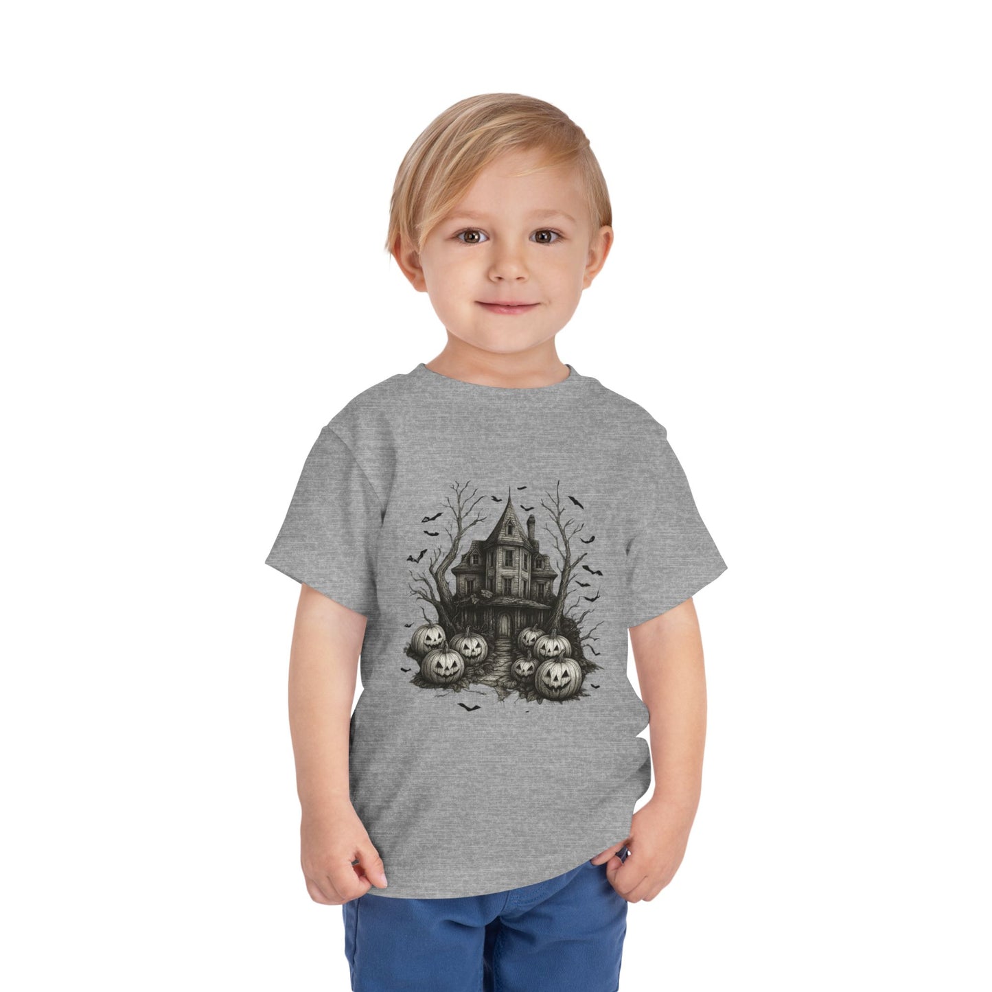 Spooky Halloween House Toddler Christmas Tee