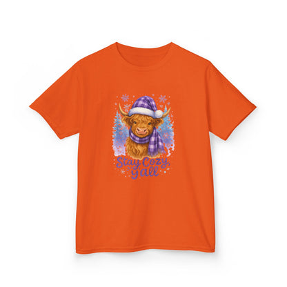 Cozy Highland Cow Holiday Tee - Stay Cozy, Y'all!