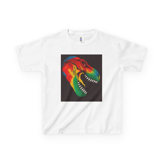 Colorful Dinosaur Kids Tee, Fun T-Shirt for Boys and Girls, Perfect for Birthdays, Playdates, Gifts, and Holiday Celebrations