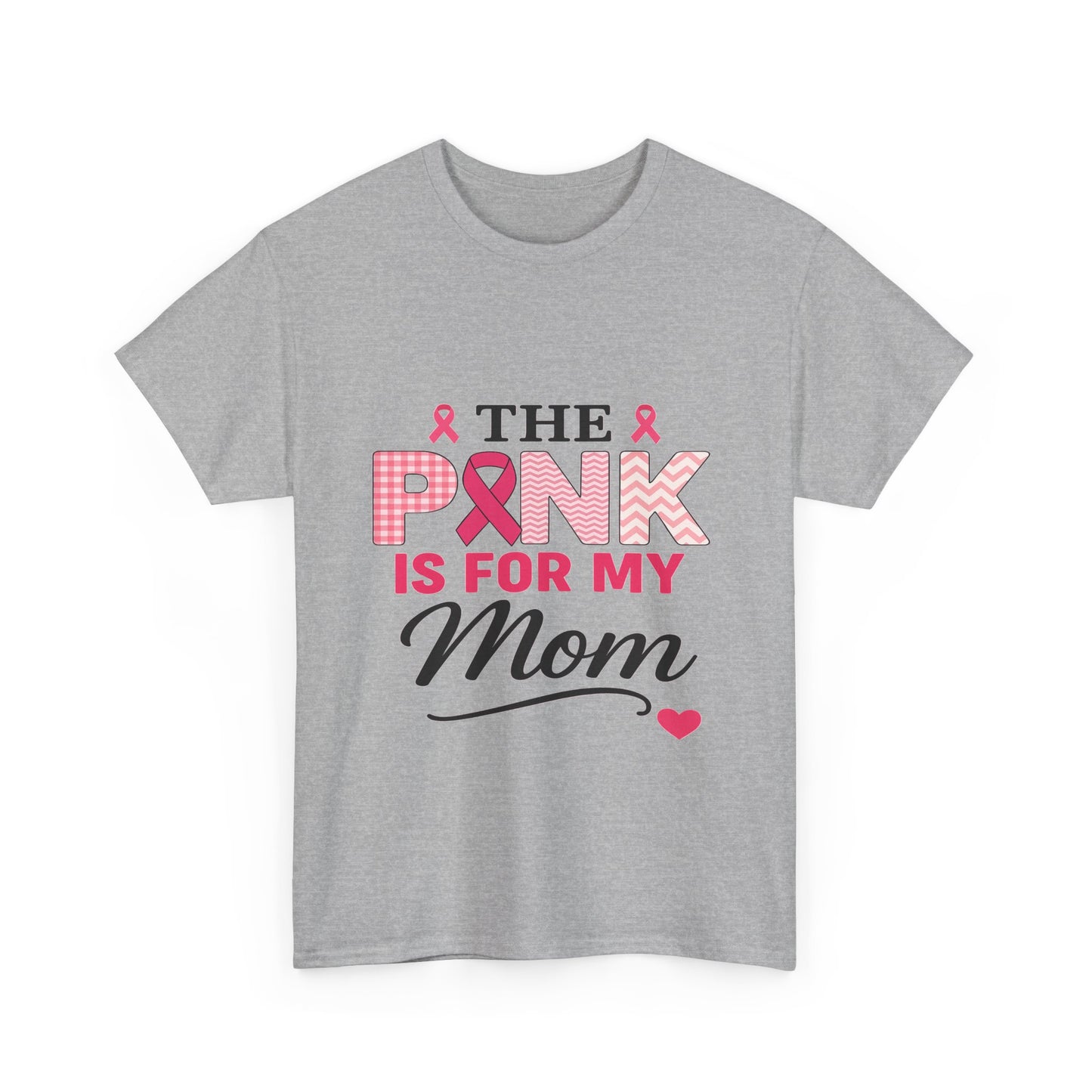 Mom's Strength: Pink Ribbon Breast Cancer Awareness Tee