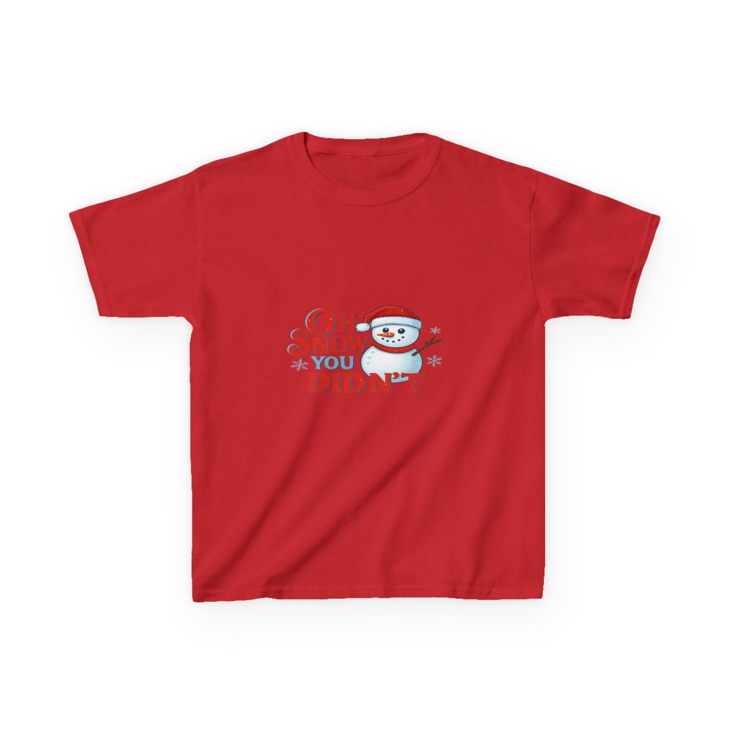 Oh Snow You Didn't! Snowman Dino Christmas Tee
