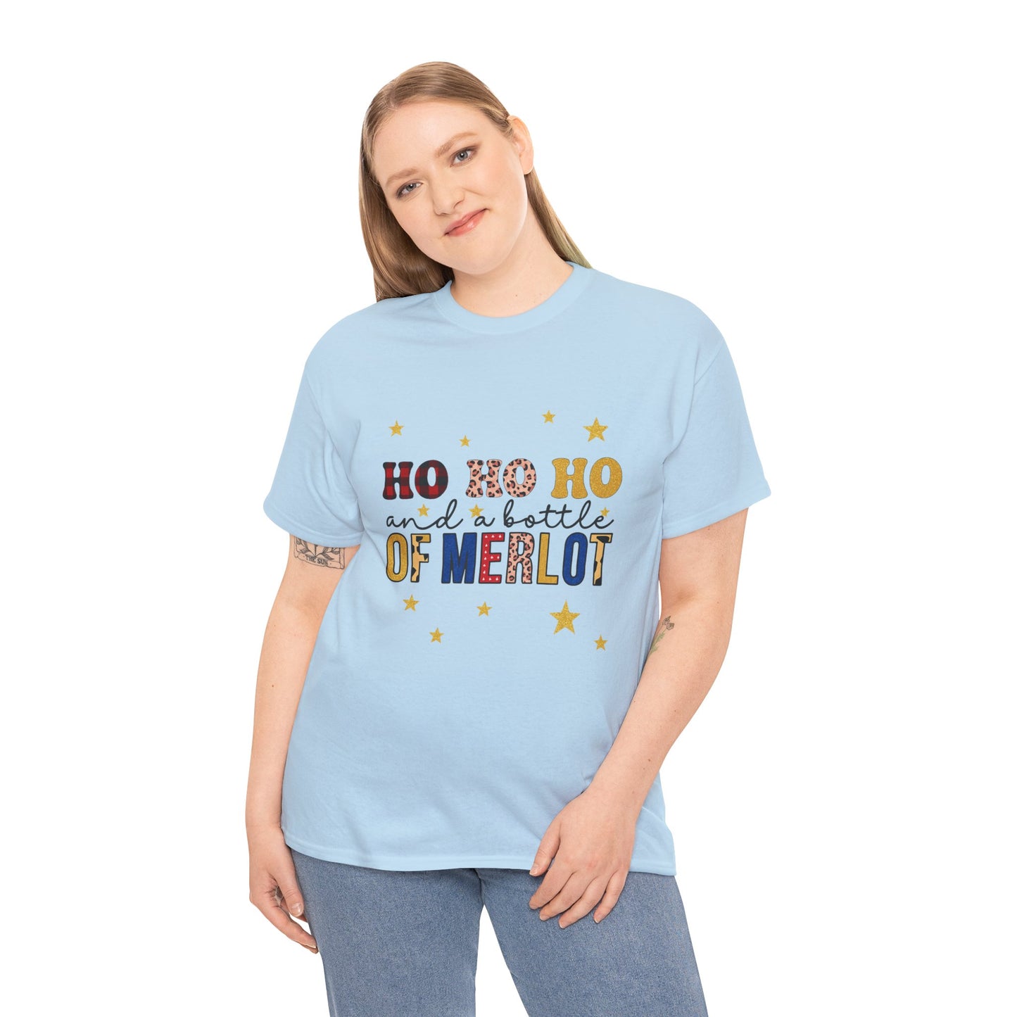 HO HO HO & Merlot Christmas Tee