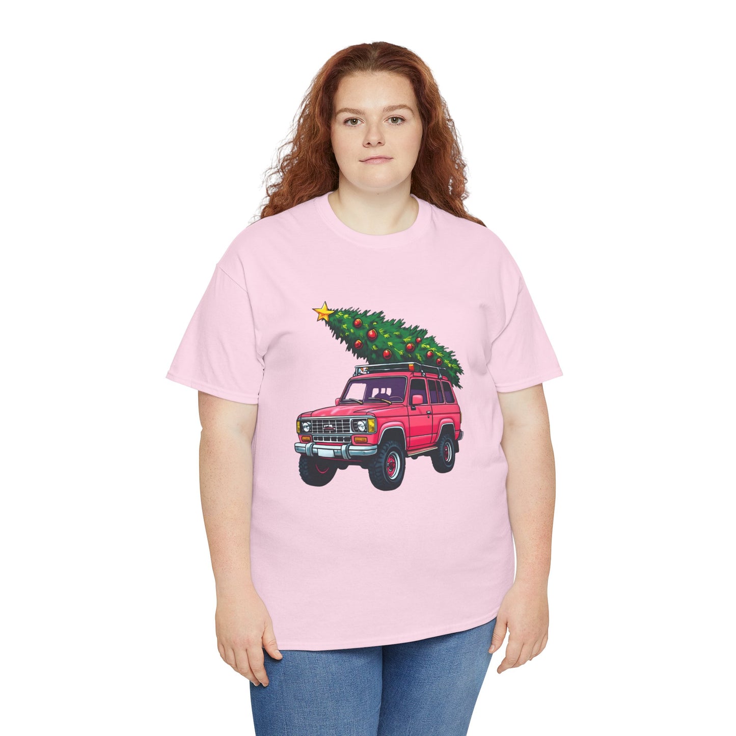 Pink SUV Christmas Tree Tee