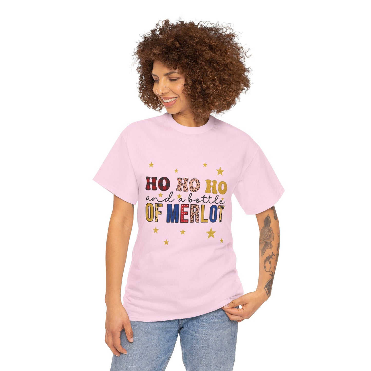 HO HO HO & Merlot Christmas Tee