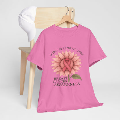 Hope Flower Breast Cancer Awareness Tee
