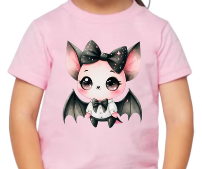 Cute Little Bat With A Black Bow Kid's T-Shirt