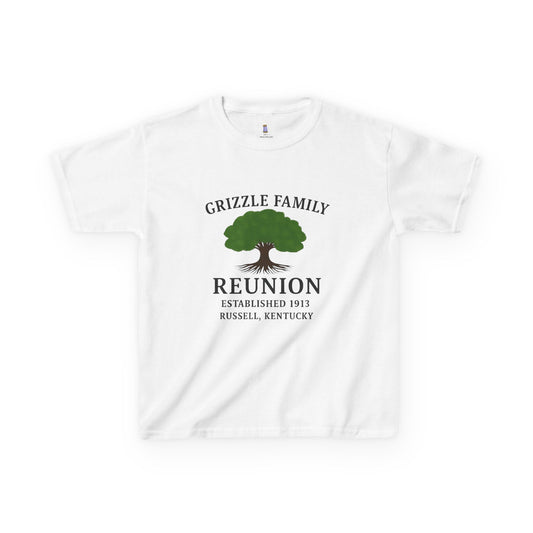 Grizzle Family Reunion Youth Tee, Family Gathering Shirt, Personalized Kids T-Shirt, Family Heritage Gift, Kids Reunion Apparel