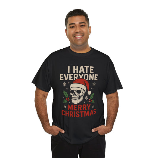 Grumpy Santa Skull Christmas Tee