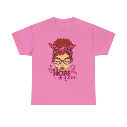 Hope, Faith & Love: Pink Ribbon Awareness Tee