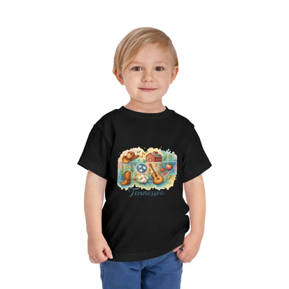 Toddler Tee Tennessee Watercolor Illustration