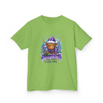 Highland Cow in Purple Truck Christmas Tee