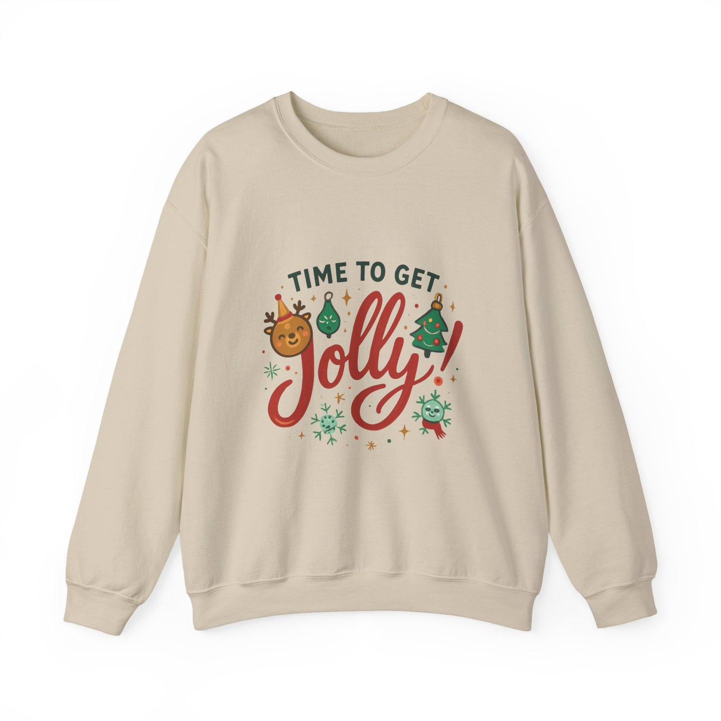Holiday Sweatshirt - "Time to Get Jolly!" Christmas Crewneck