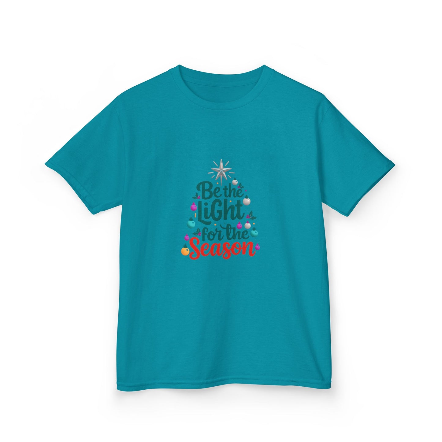 Be the LIGHT Christmas Tree Dino Kids Tee
