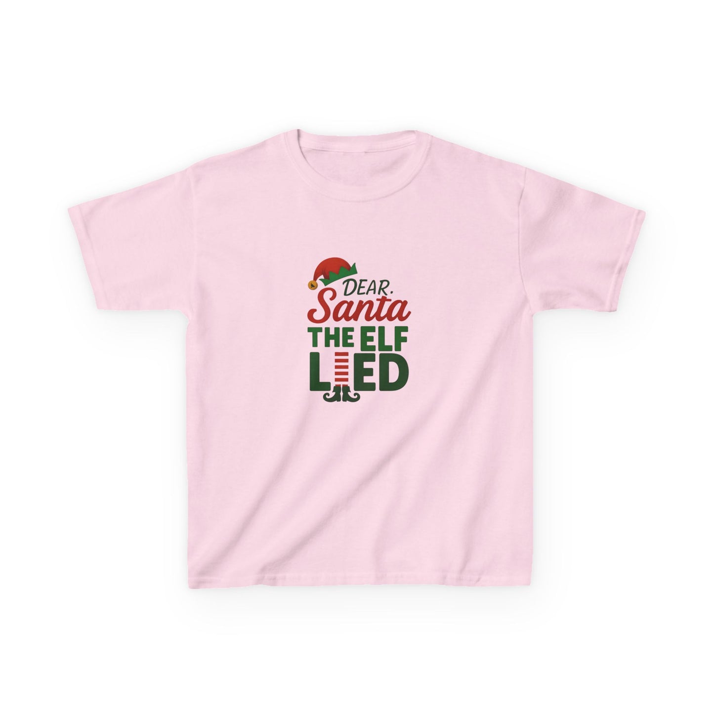 Dear Santa, The Elf Lied! Kids' Christmas Tee