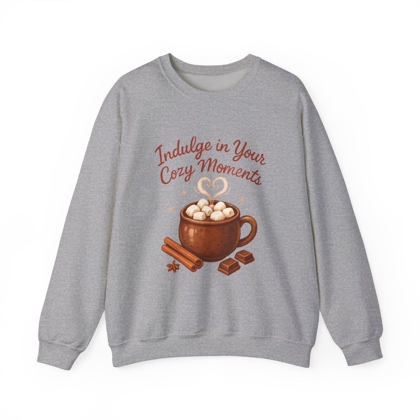 Cozy Hot Cocoa Crewneck Sweatshirt — "Indulge in Your Cozy Moments"