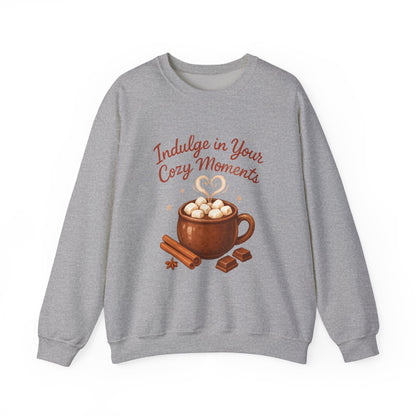 Cozy Hot Cocoa Crewneck Sweatshirt — "Indulge in Your Cozy Moments"
