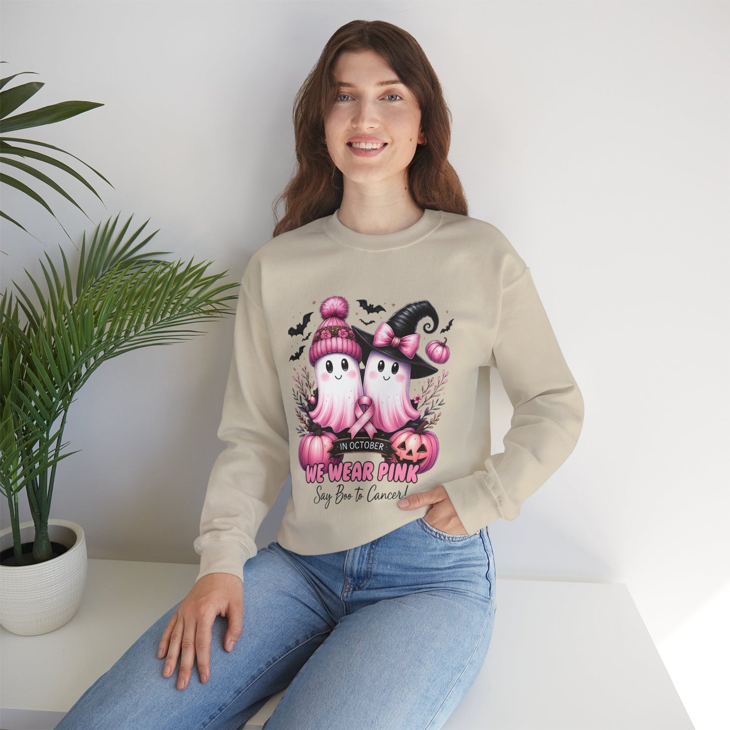 Boo-tiful Breast Cancer Awareness Halloween Crewneck