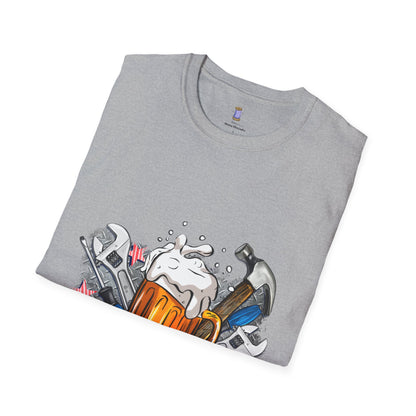 Dad Life Graphic T-Shirt, Unisex Softstyle Tee, Father's Day Gift, Beer Lover Apparel, Casual Weekend Wear, Gifts for Dad