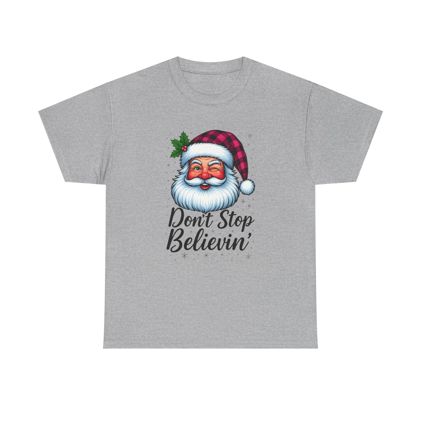 Santa Believin' Pink Holiday Tee