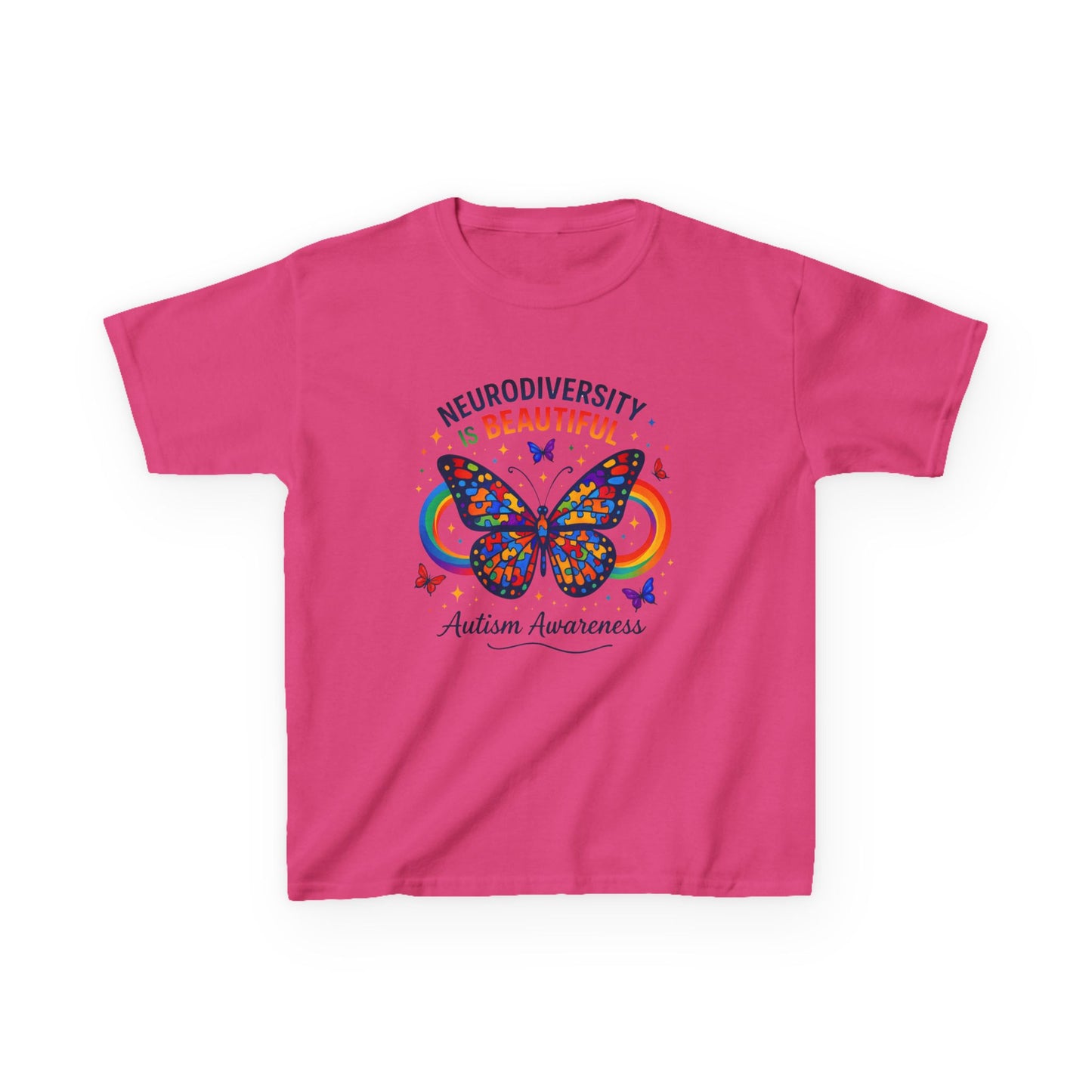 Neurodiversity Butterfly Kids Tee - Autism Awareness