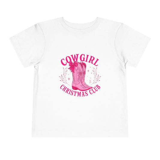 Cowgirl Christmas Club Tee - Pink Retro Holiday Shirt