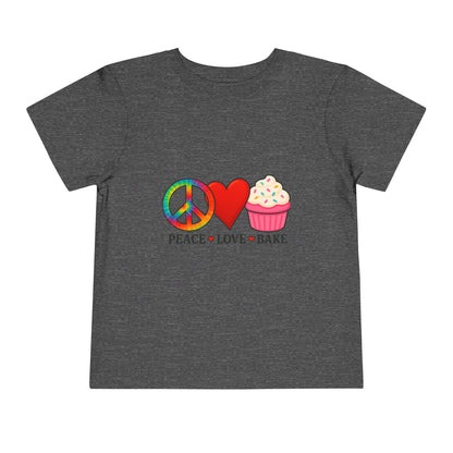 Peace Love Bake Toddler Christmas Tee