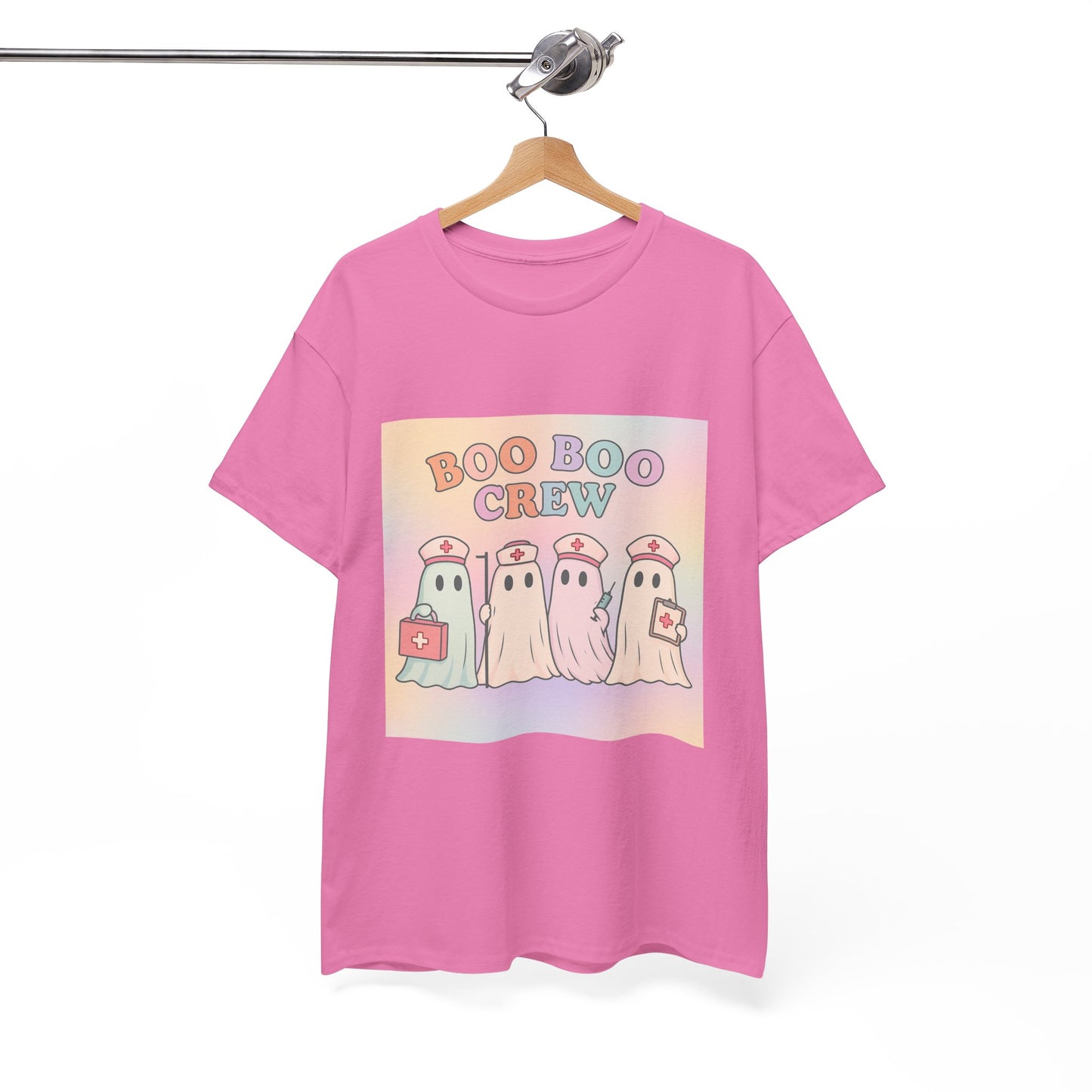 Boo Boo Crew Nurse Ghost T-Shirt – Cute Pastel Halloween Medical Tee